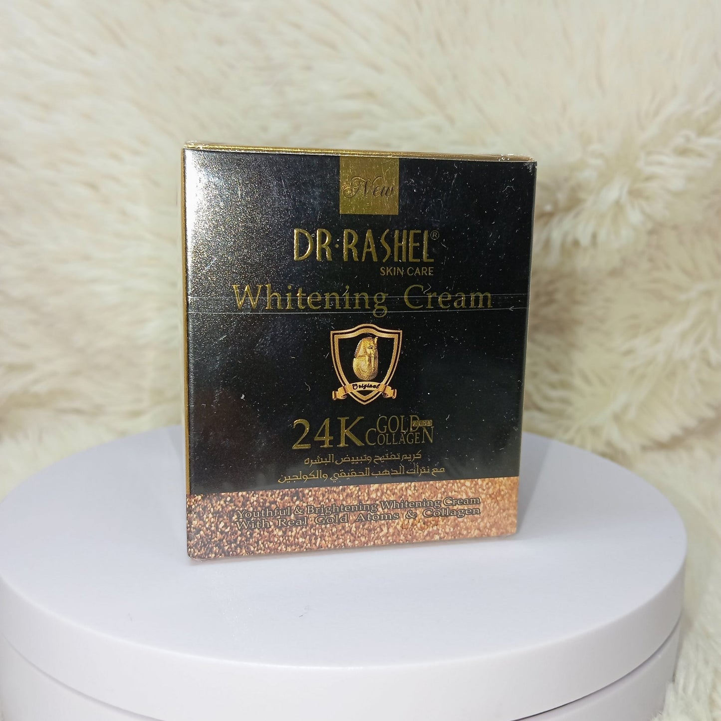 CREMA BLANQUEADORA CON COLÁGENO DE ORO 24K DR RASHEL