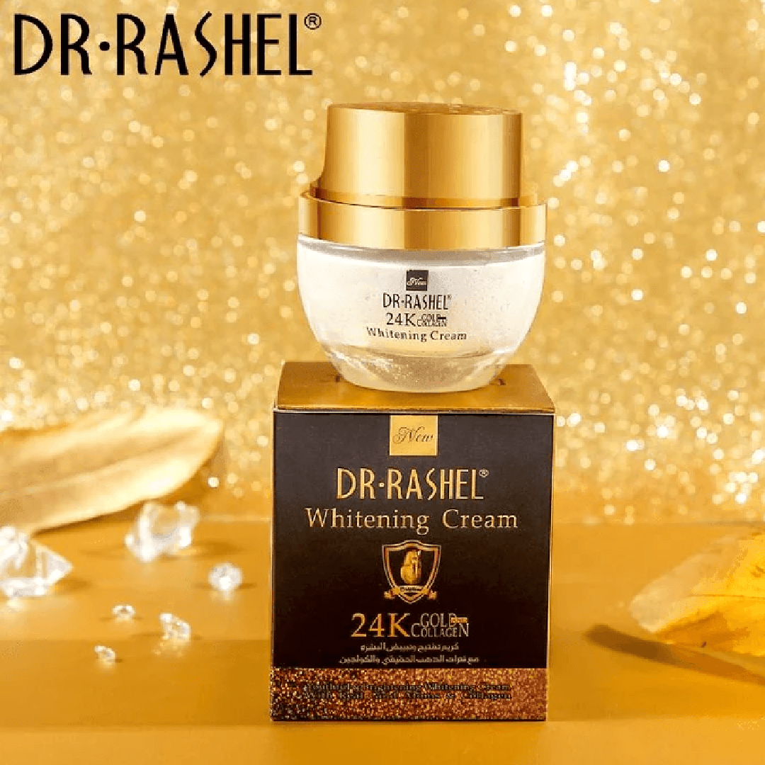 CREMA BLANQUEADORA CON COLÁGENO DE ORO 24K DR RASHEL